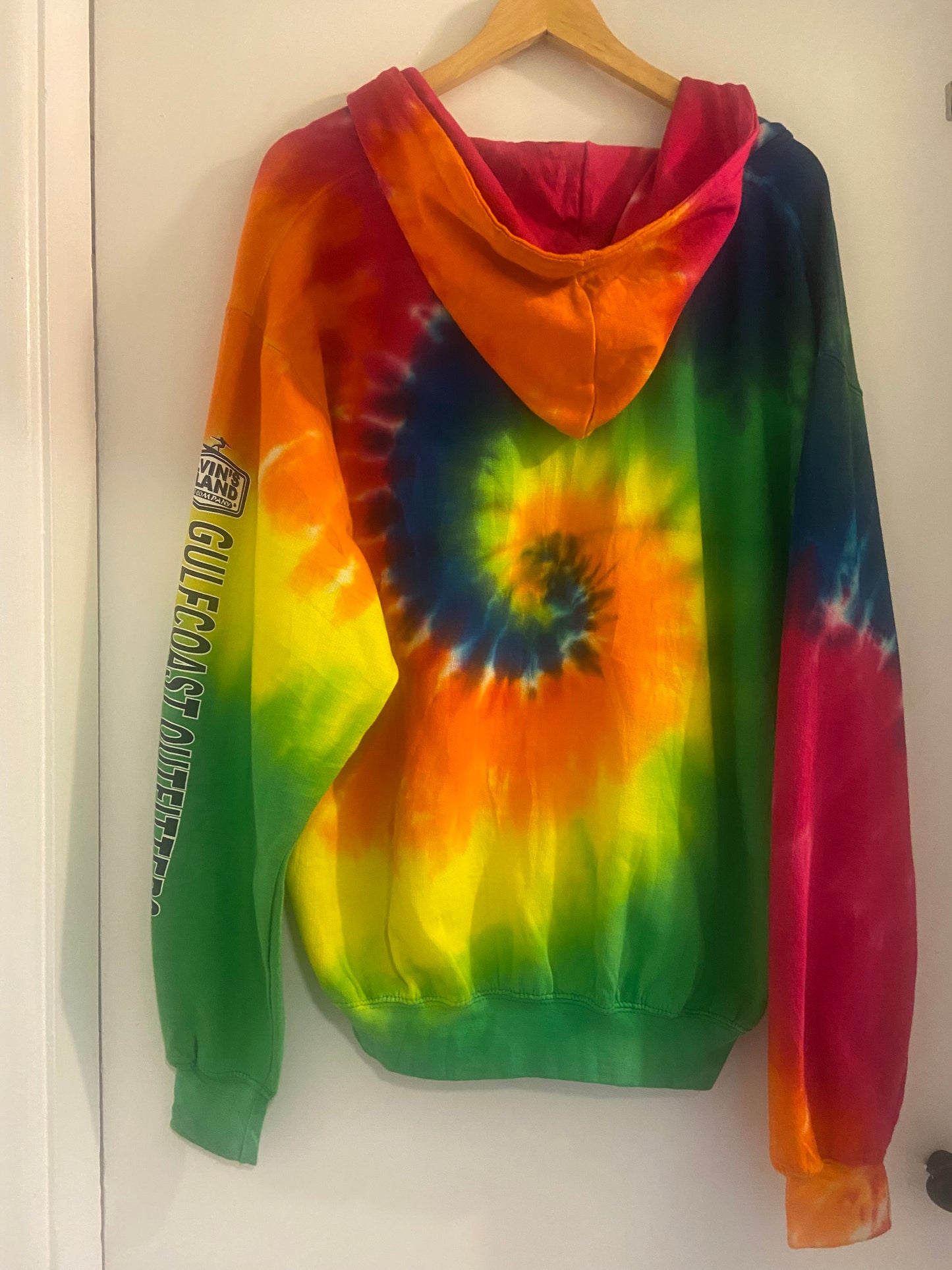 Men’s Tie Die Zip Through Exist Multicolour Florida Surf Cotton Blend Size L