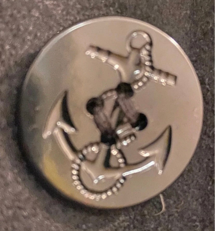 Ladies Ex US Navy Vintage Military Peacoat Overcoat Black Pure Wool Size 10