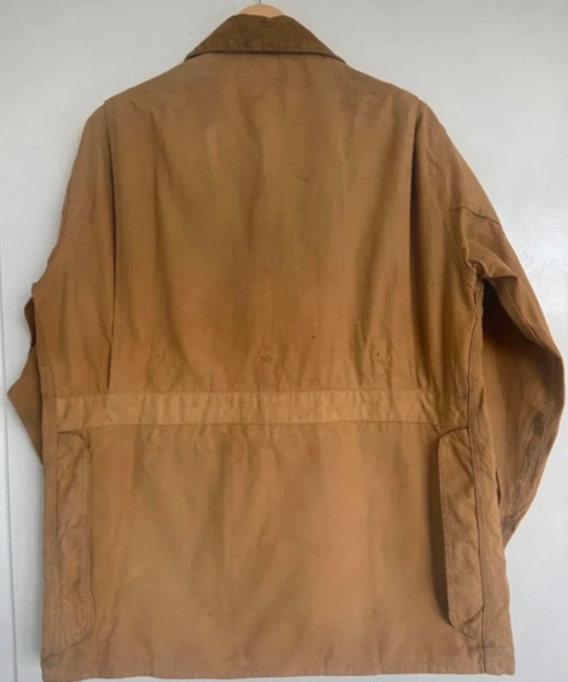 Carhartt Rare Super Dux Vintage 1930s Mens Hunting Jacket 42” Game Pocket Brown Duck Cotton