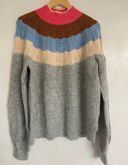 Ladies soft knit vintage 1980s acrylic jumper by Maurices (USA), Size 12