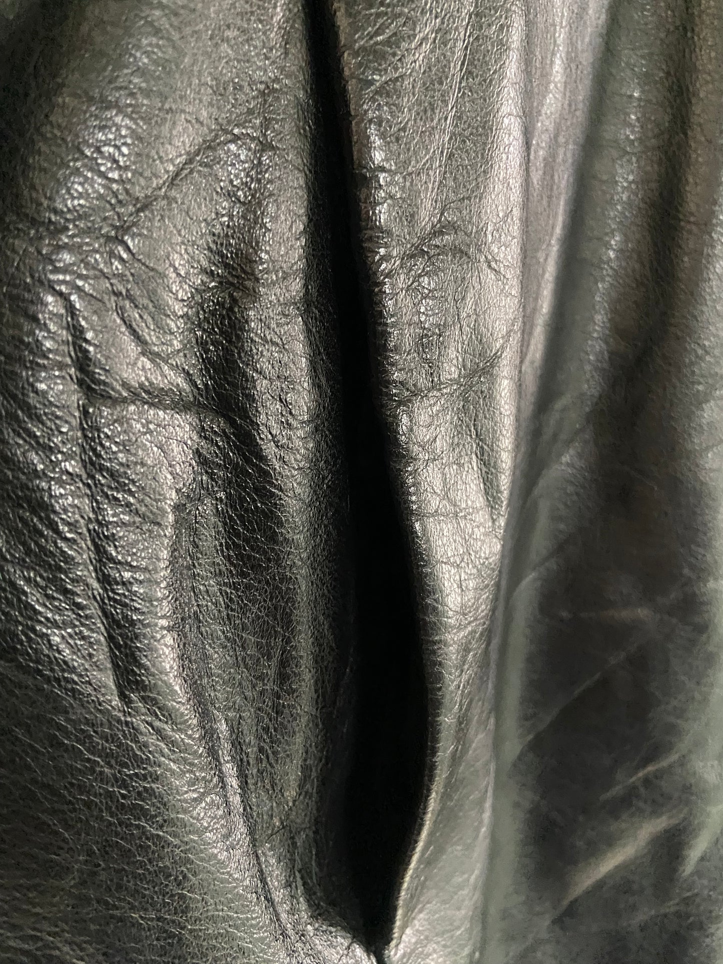 Ladies Soft Leather Vintage Black German Coat Size S /10