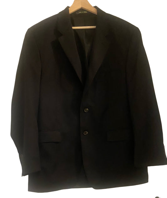Men’s Black Pure Wool Vintage 1990s Ralph Lauren Jacket Size 42R