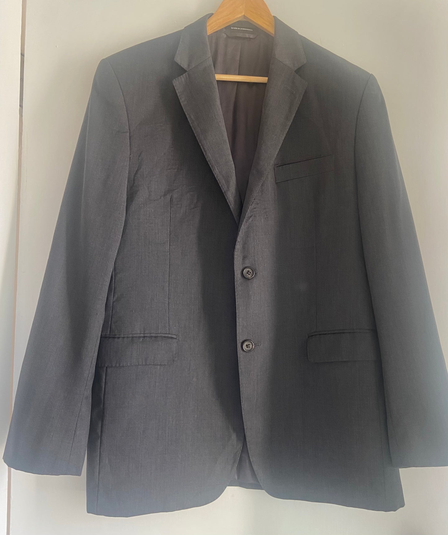 Men’s Grey Pure Wool Suit Jacket Blazer Ralph Lauren Size 40R