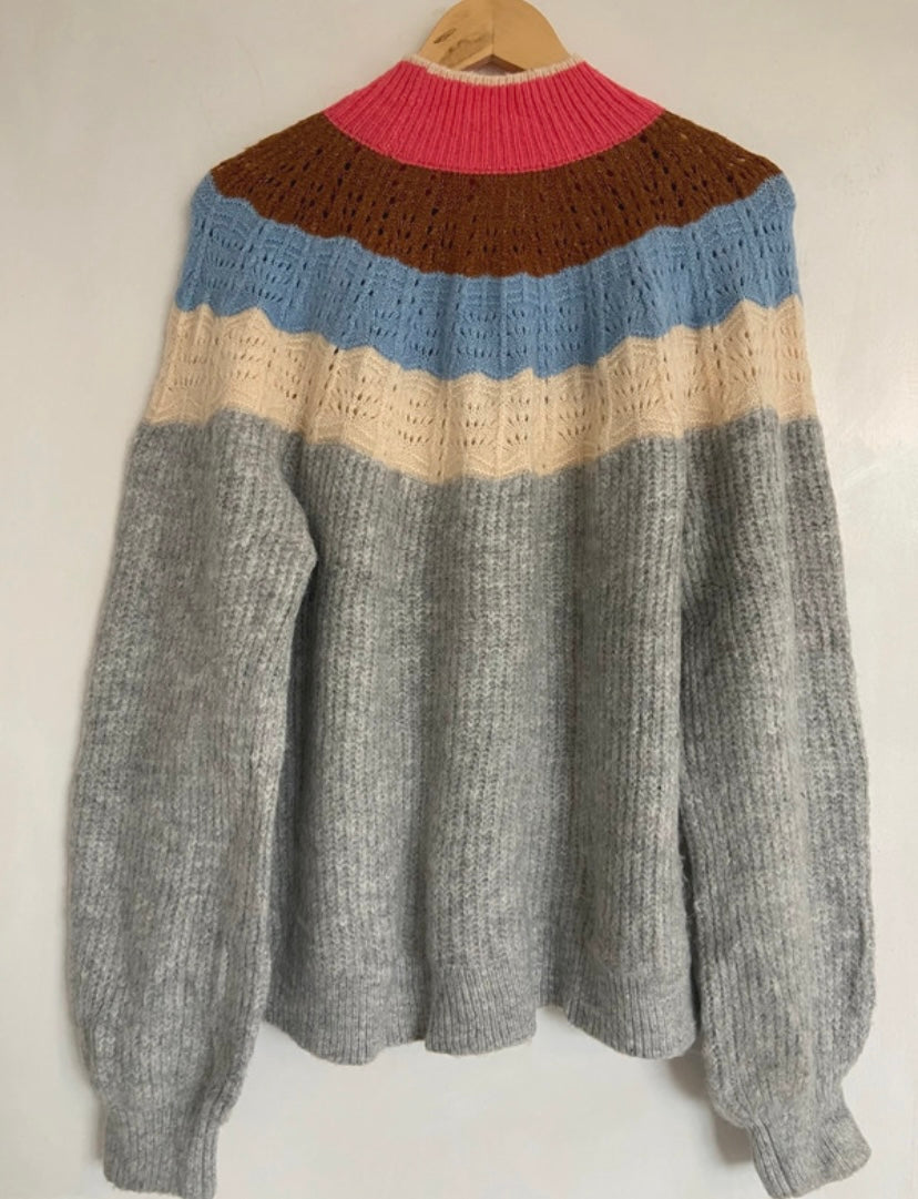 Ladies soft knit vintage 1980s acrylic jumper by Maurices (USA), Size 12