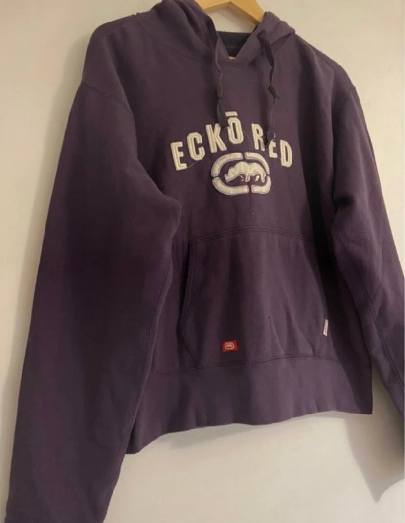 Ladies Ecko Red Purple Cotton Hoodie Size 14