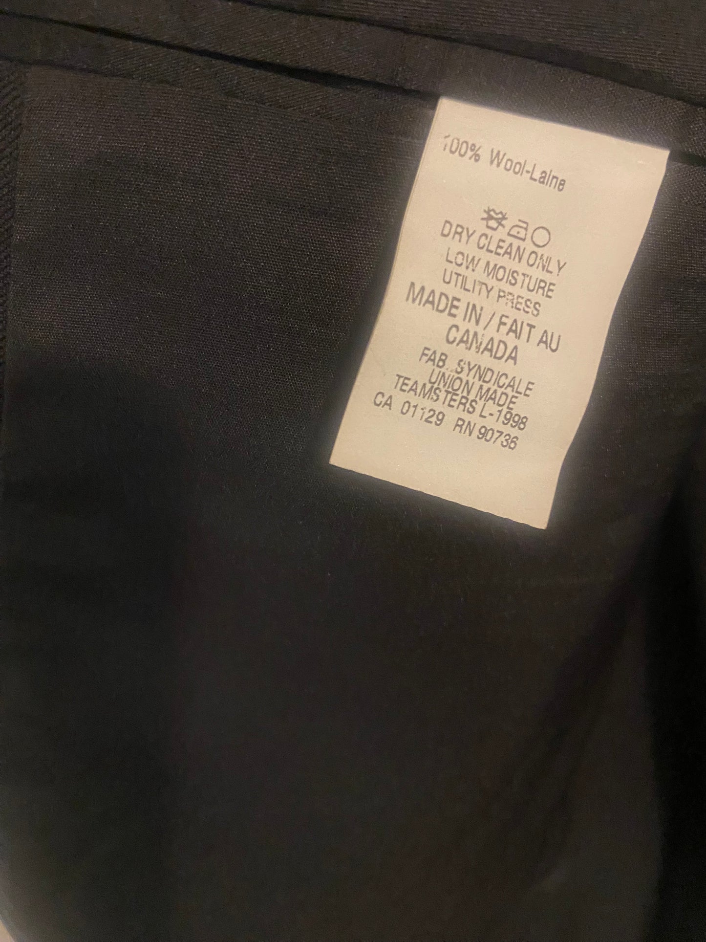 Men’s Black Pure Wool Vintage 1990s Ralph Lauren Jacket Size 42R