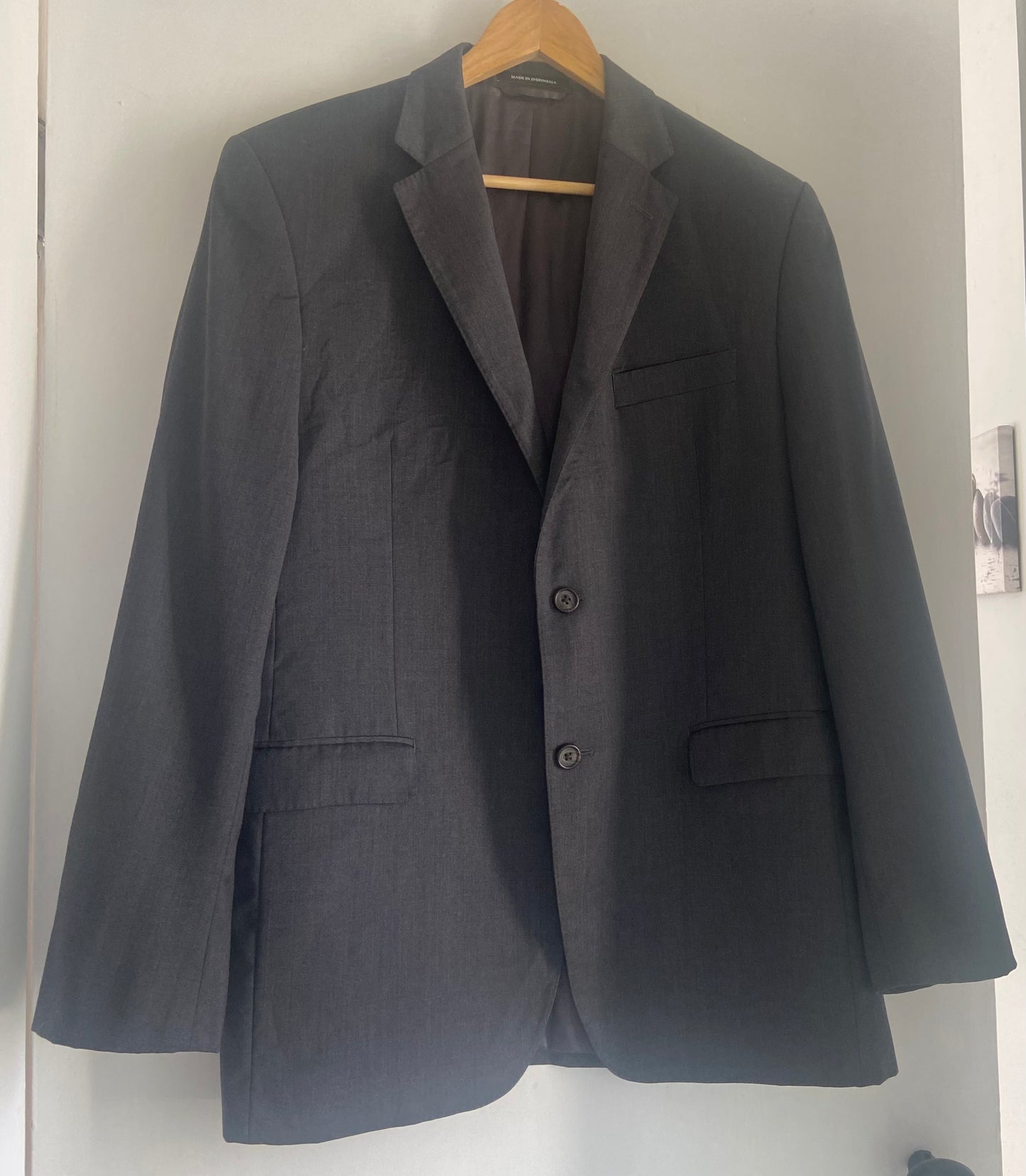 Men’s Grey Pure Wool Suit Jacket Blazer Ralph Lauren Size 40R