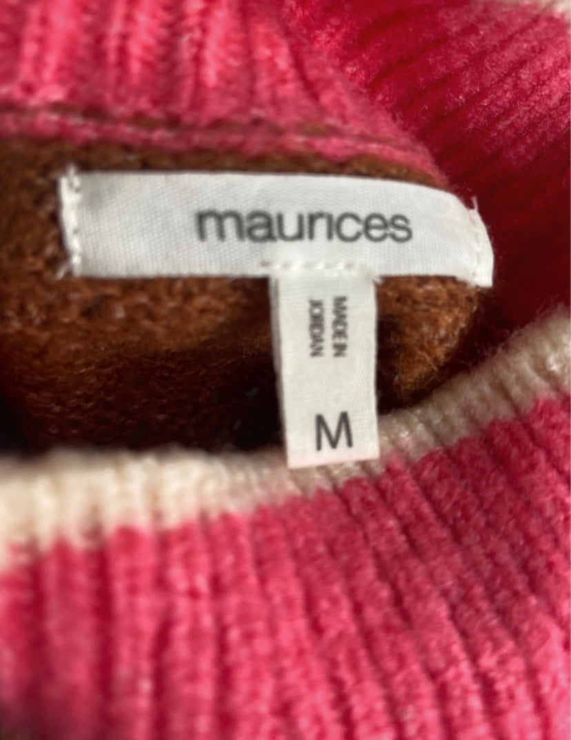 Ladies soft knit vintage 1980s acrylic jumper by Maurices (USA), Size 12