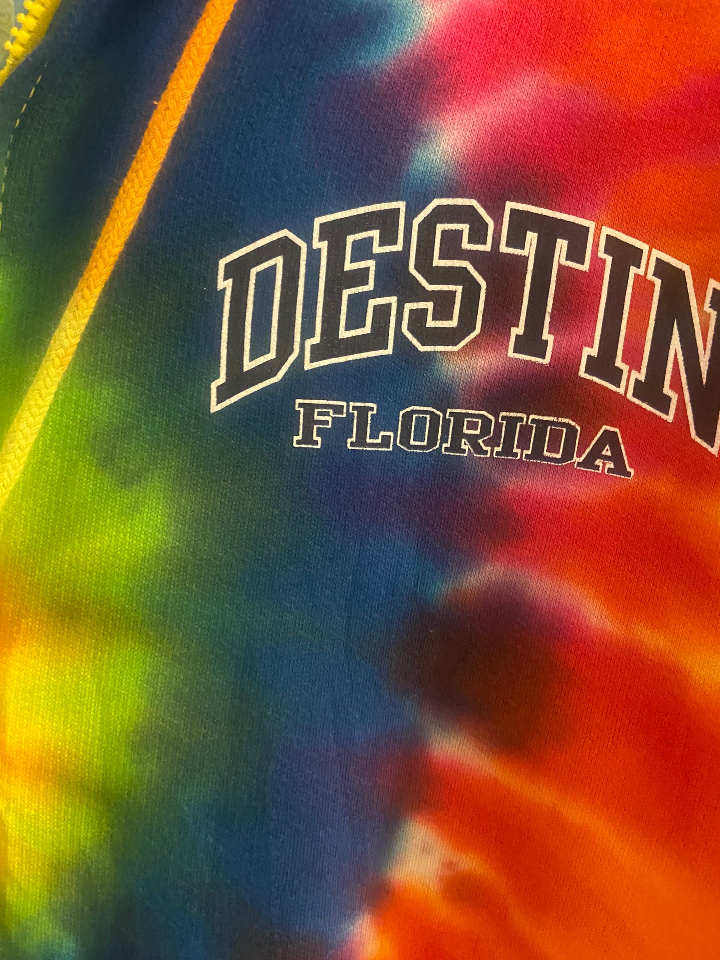 Men’s Tie Die Zip Through Exist Multicolour Florida Surf Cotton Blend Size L