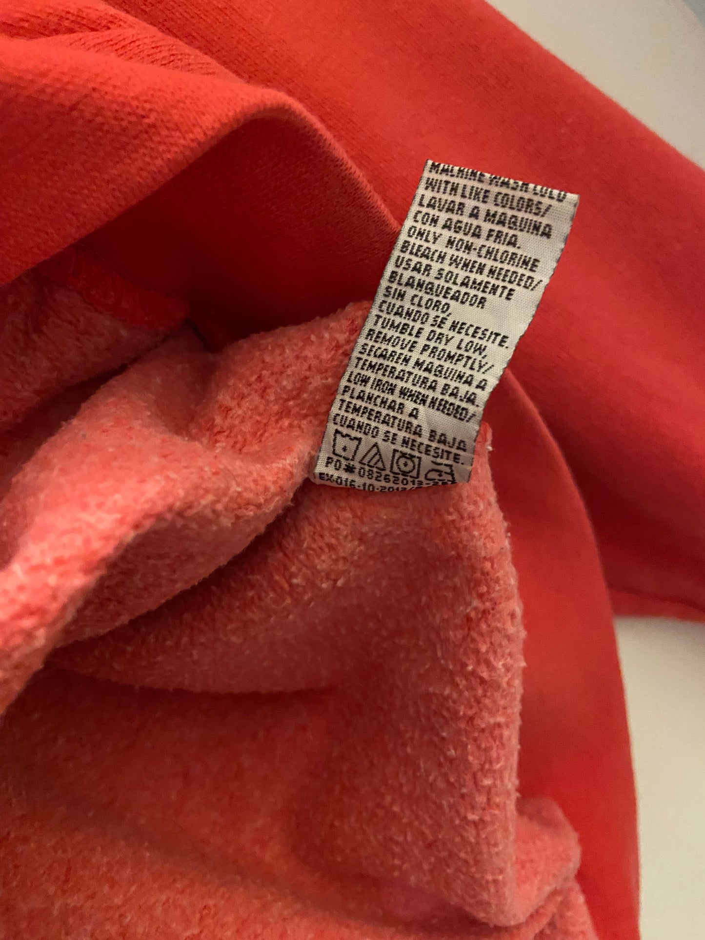 Ladies Unisex Washed Red Vintage Zip Through Pacific & Co Key West Hoodie Top Size 16