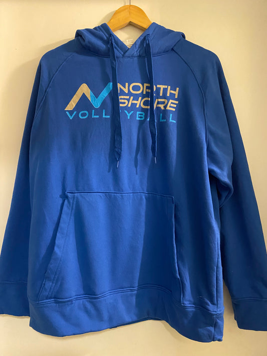 Men’s Blue Sports Volleyball Hoodie USA Graphic Print Size M-L