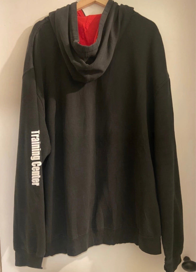 Men’s Beimar Thick Cotton CrossFit Graphic Print Black Hoodie Size XL