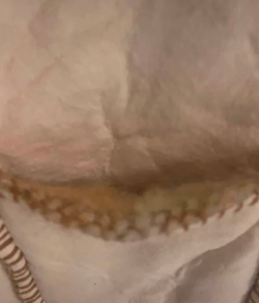 Ladies Vintage Coldwater Creek Beige South American Boho Faux Fur Jacket Size M 12