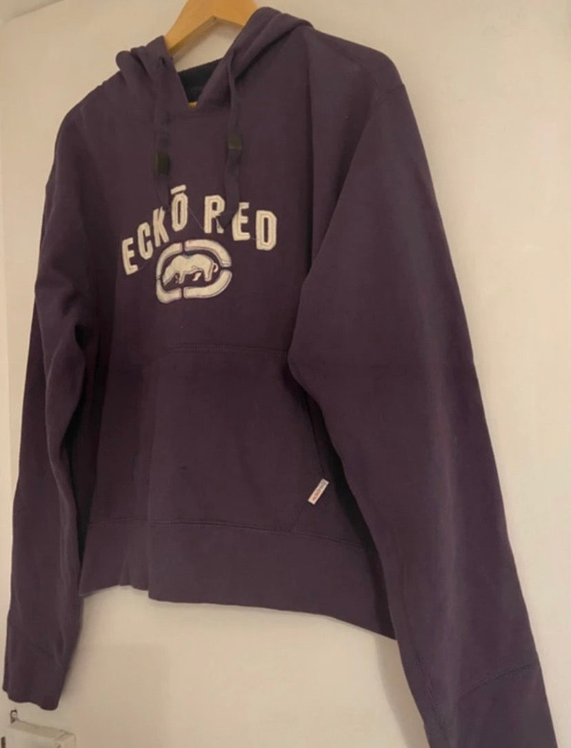 Ladies Ecko Red Purple Cotton Hoodie Size 14