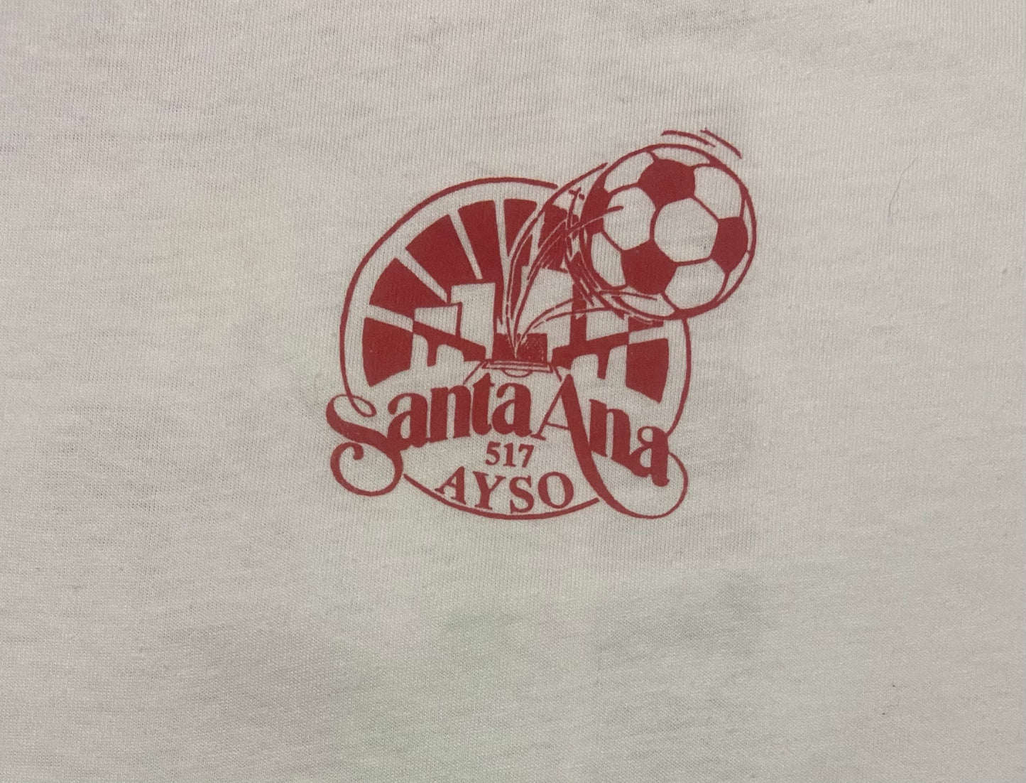 White T-Shirt Hanes Single Stitch 1994 Vintage Size L