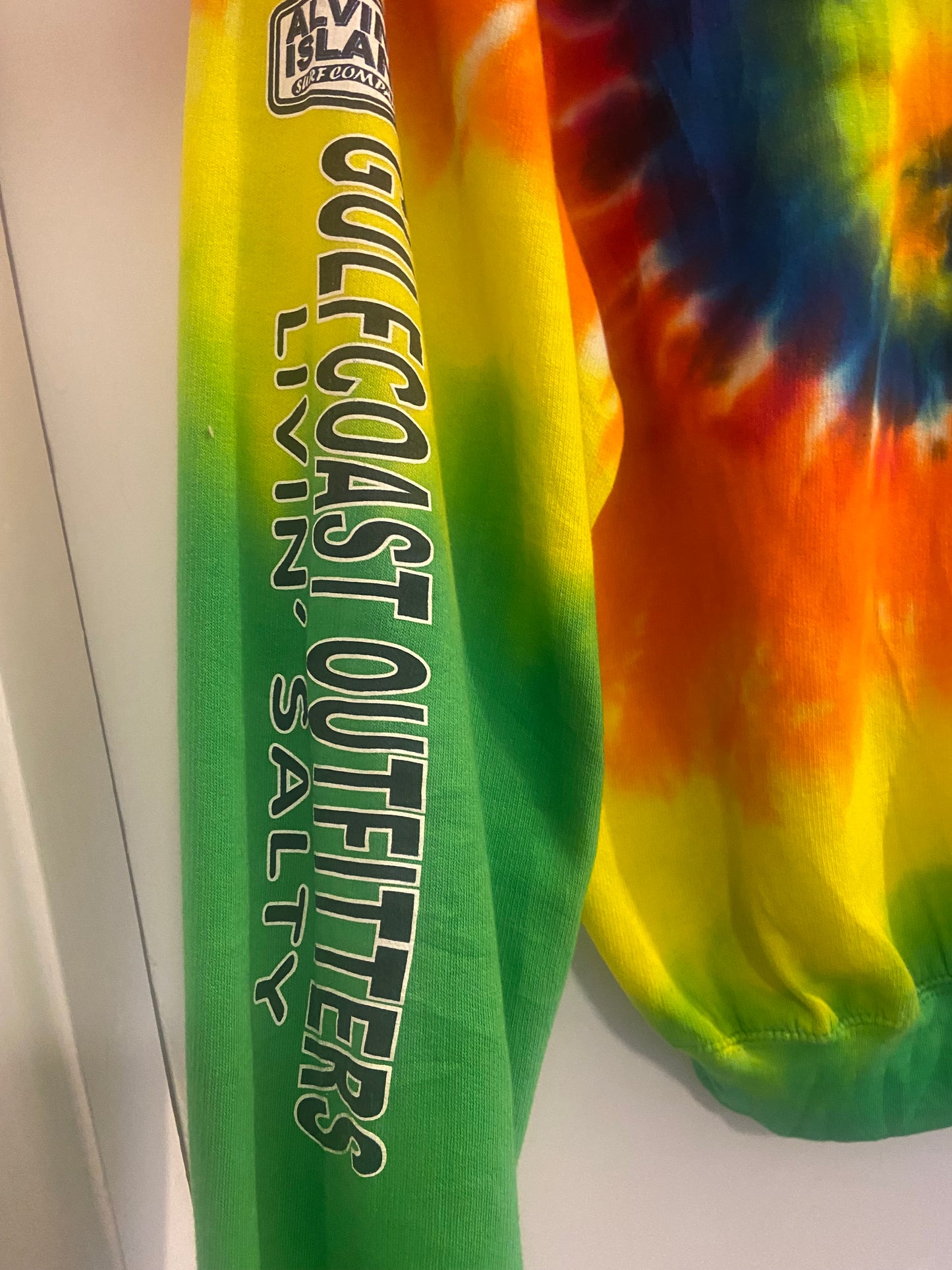 Men’s Tie Die Zip Through Exist Multicolour Florida Surf Cotton Blend Size L