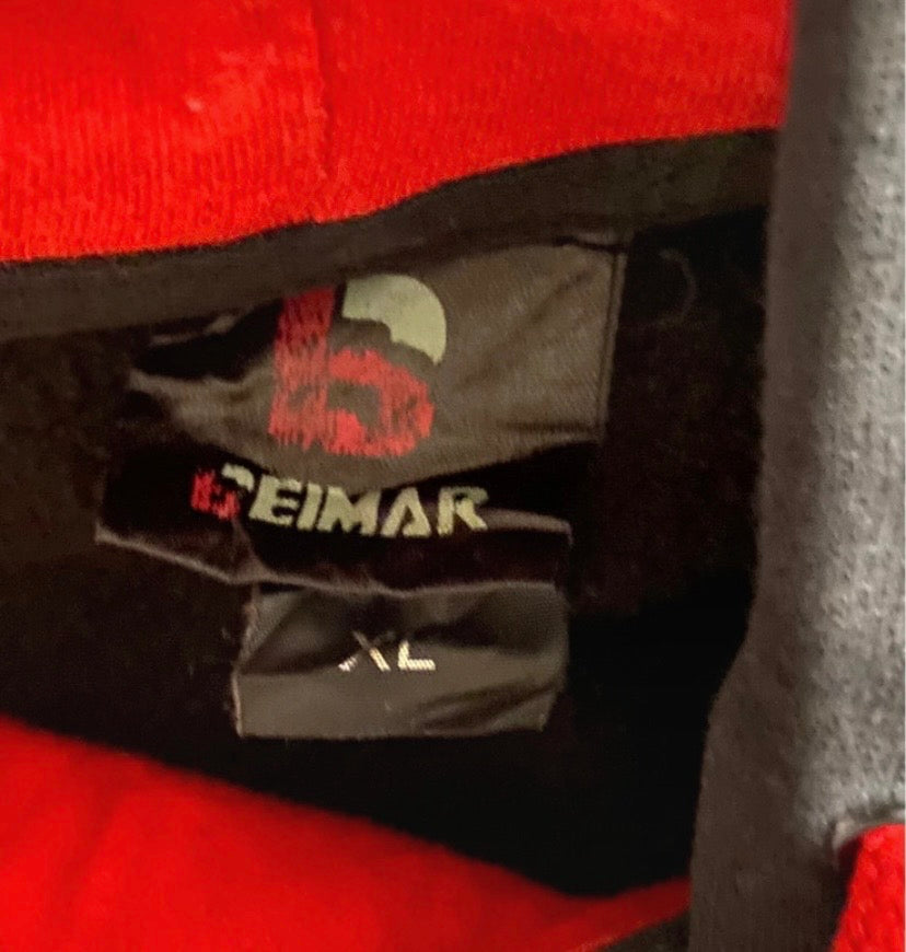 Men’s Beimar Thick Cotton CrossFit Graphic Print Black Hoodie Size XL